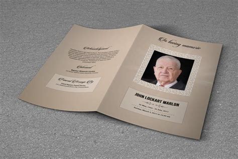 Funeral Program Template Ms Word And Photoshop Template 696714