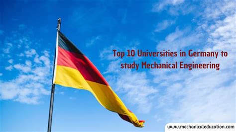 Top 10 Universities In Germany To Study Mechanical Engineering