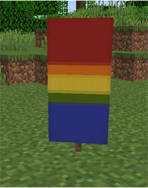Rainbow Brick Banner Minecraft Recipes