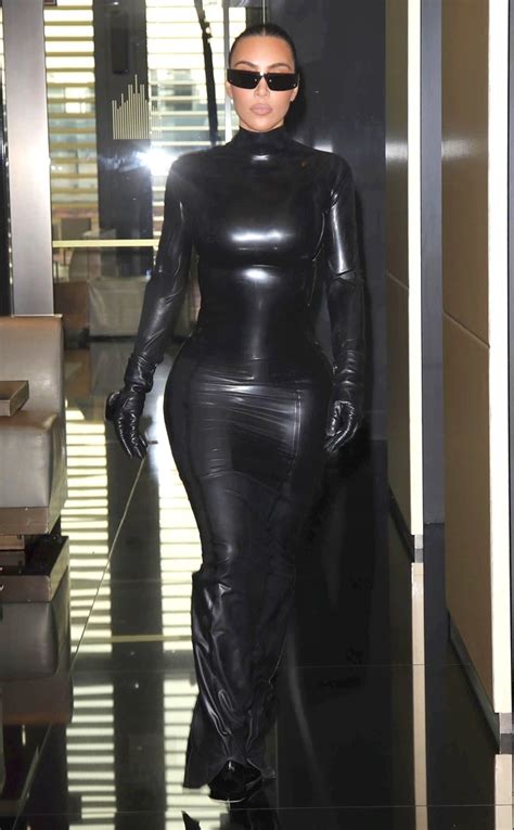 Kim Kardashian Wears Latex At Milan Fashion Week Latex247