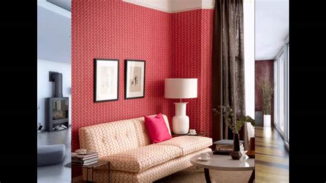 Red Wallpaper Decor Ideas For Living Room Youtube