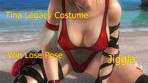 Dead Or Alive 5 Last Round Tina Legacy Costume Win Lose Pose Omg Jiggle Physics Youtube