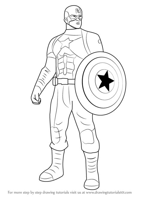 Captain America Cartoon Drawing At Getdrawings Free Download