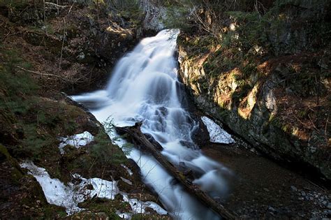 Cascade Creek Environment Fall Flow Forest Landscape Long