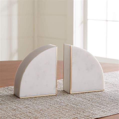White Marble Bookends Set Of 2 Reviews Crate And Barrel