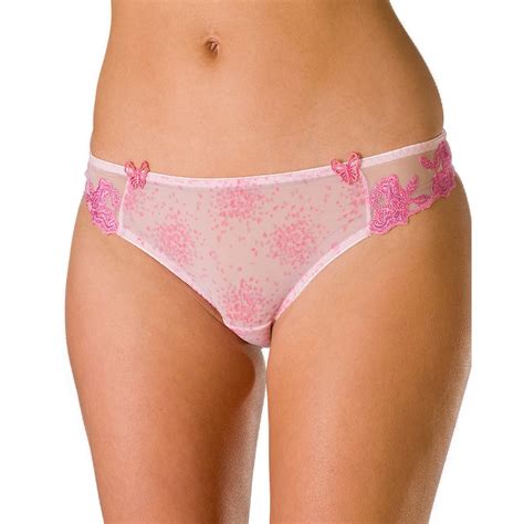 New Ladies Camille Sheer Mesh Laced Womens Pink Lingerie Sexy Thong