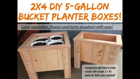 Make your 5 gallon bucket mobil. 2x4 DIY 5-Gallon Bucket Planter Boxes - Grow Vegetables ...