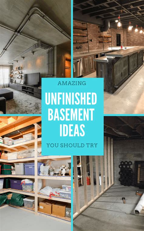 20 Cheap Unfinished Basement Ideas