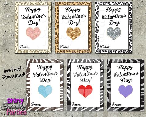Valentines For Girls Valentine Cards For School Classroom Etsy