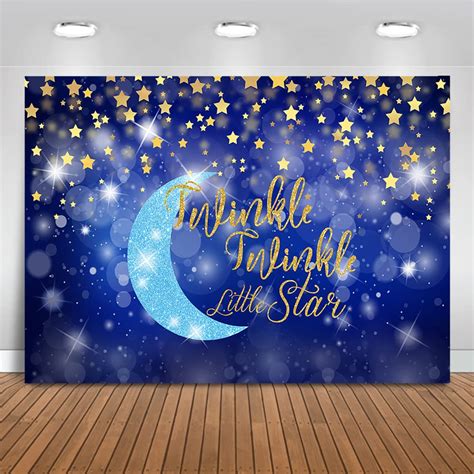Buy Moca Twinkle Twinkle Little Star Backdrop Moon Glitter Star