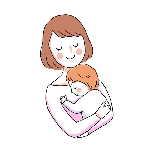 Mother And Baby Hugging 672329 Vector Art At Vecteezy