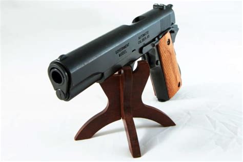 Black Colt M1911a1 With Wooden Handle Usa 1911 Irongate Armory