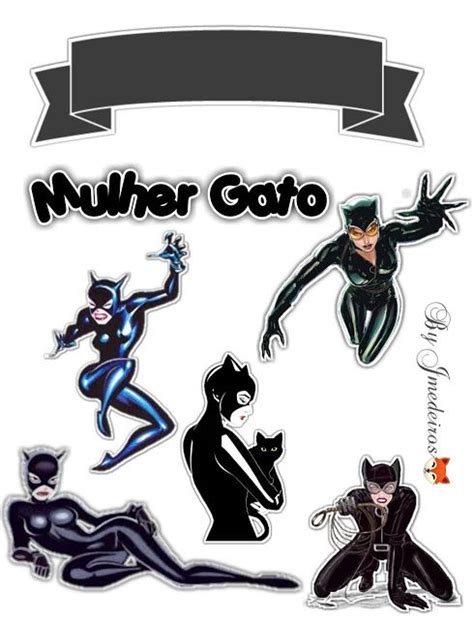 Catwoman Free Printable Cake Toppers Batman Party Superhero Party