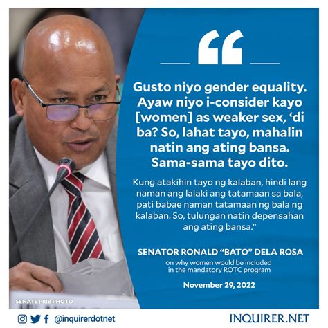inquirer on twitter ‘gender equality dela rosa said the bill making the rotc program
