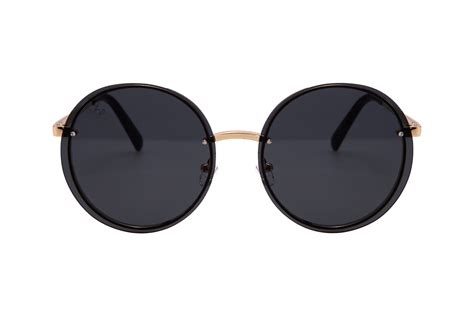 gold round frame with black lenses jeepers peepers