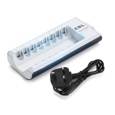 Buy Ebl 8 Bays Indepedent Aa Aaa Battery Charger For Ni Mh Ni Cd