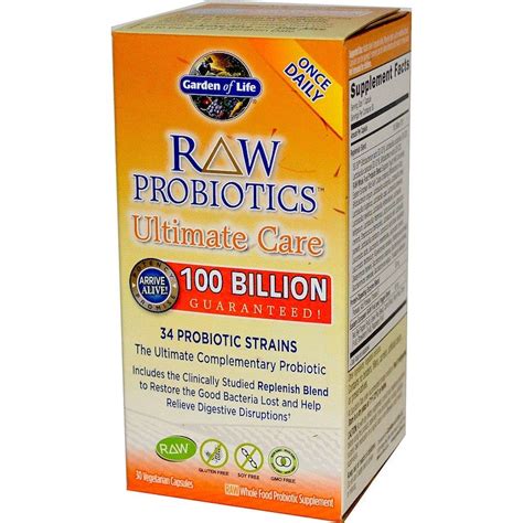 Garden Of Life Raw Probiotics Ultimate Care 30 Veggie Caps Mega