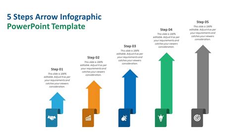 5 Steps Arrow Infographic Powerpoint Template Ppt Templates