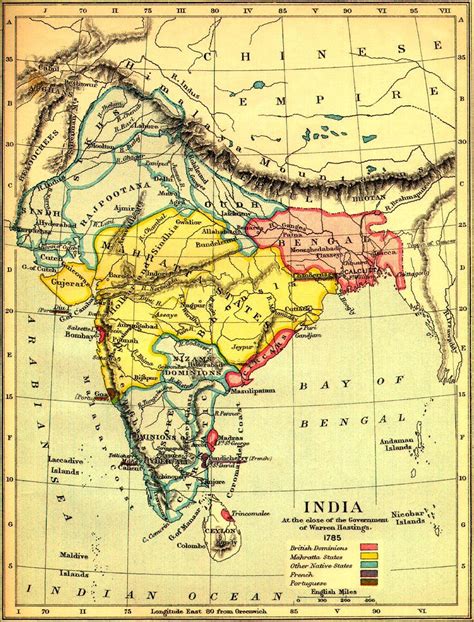 Map Of India In 1785 India Map Historical Maps Map