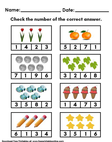Free Printable Counting Objects To 50 Worksheets
