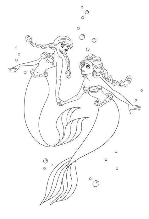 Perfect for an older sibling waiting for the arrival of a new baby in the house. Anna Elsa Mermaid Coloring Pages | Elsa coloring pages ...