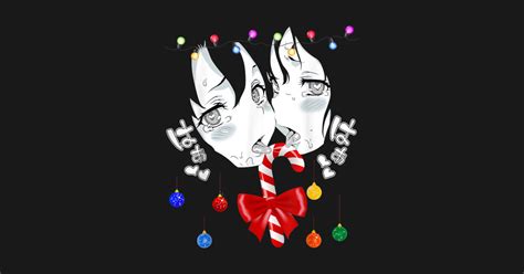 Ahegao Face Funny Merry Christmas Lewd Anime Manga Girls