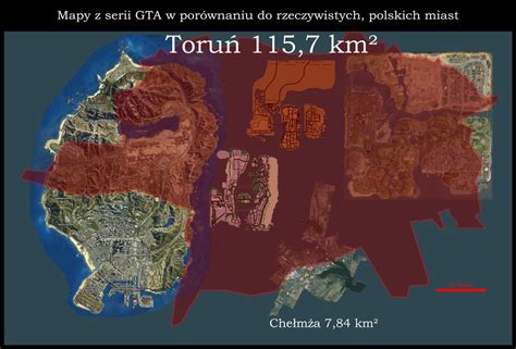 Maps Of Gta Series In Comparison To Real Life Polish Towns Of Torun And