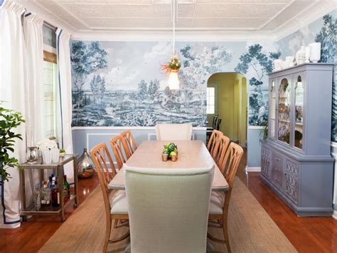Add An Eye Catching Wall Mural Into Your Dining Room