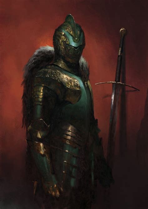 The shield armor upgrades the green knight's shield weapon. Green Knight by Antti Hakosaari : ImaginaryKnights ...