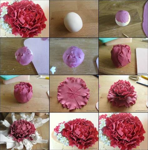 Another Peony Tutorial Cant Have Too Many Of Them Fondant