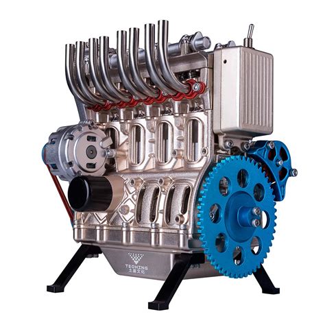【楽天スーパーセール】 ファーストポートruiyif 4 Cylinder Full Metal Car Engine Models Kits