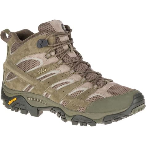Merrell Mens Moab 2 Mid Waterproof Hiking Boots Dusty Olive Eastern
