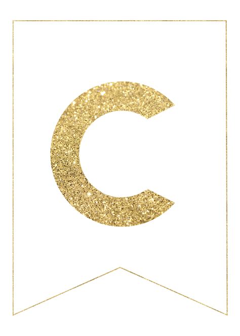 Gold Free Printable Banner Letters Gelee Royale