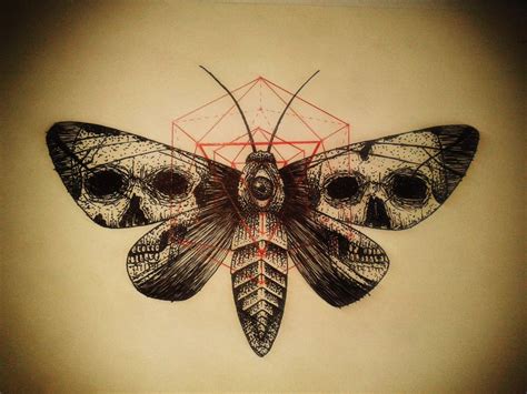 39 Amazing Geometric Death Moth Tattoo Meaning Ideas