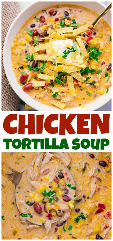 Chicken Tortilla Soup Crock Pot Is Full Of Flavor Easy To Prepare And