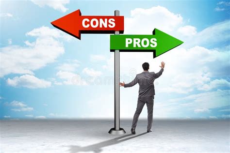 Concept Of Choosing Pros And Cons Stock Photo Image Of Minus Problem