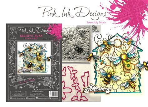 Pink Ink Designs Stamp And Die Set Beehive Buzz By Aline Kreatief