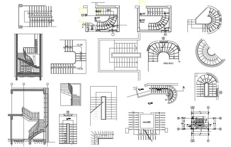 Staircase Autocad Drawing Free Download Stair Details Cad Design