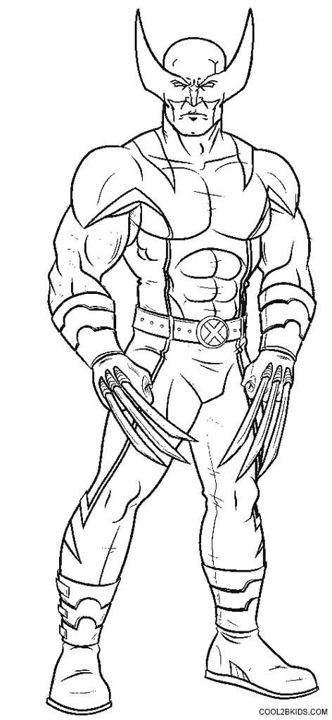 Cyclops cyclops is a mutant superhero who projects an optic blast. Wolverine Logan free coloring pages to print - Colorpages.org