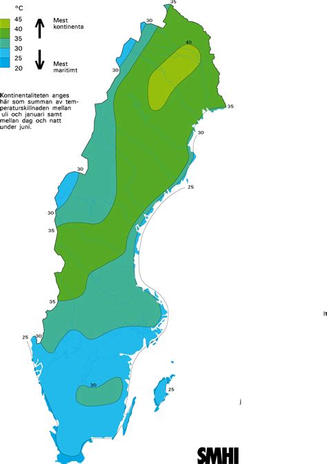 Sweden Climate Map Climate Map Of Sweden Northern Europe Europe