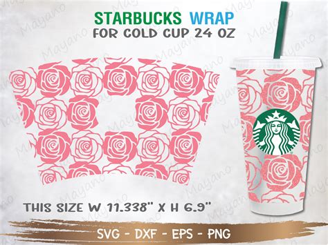 Roses Svg Cut File Cricut Starbucks Svg Starbucks Cup Svg Mothers Day