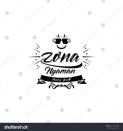 Zona Nyaman Warm Inviting Logo Regional Stock Vector (Royalty Free