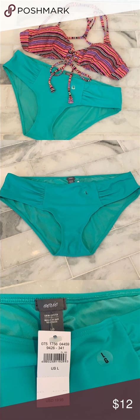 Nwt Aerie Swim Hipster Ruched Bikini Bottom Ruched Bikini Bottoms