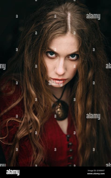 Witch In Forest Stock Photo Alamy