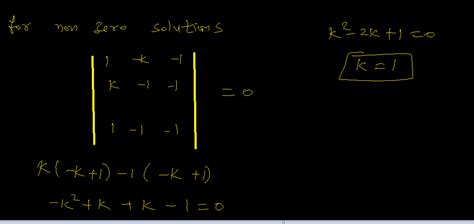 If The System Of Equations X Ky Z 0 Kx Y Z 0 X Y Z 0 Has A Non