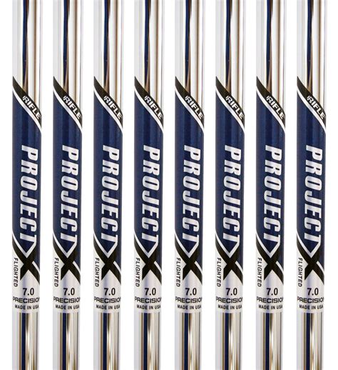 Rifle Project X Flighted Steel Iron Golf Club Shafts Set Of 8 Shafts