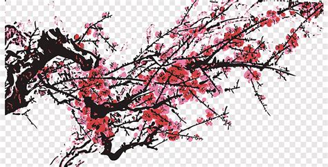 Plum Blossom Lukisan Cina Angin Cina Bunga Sheng Kaimei Gbr Gaya