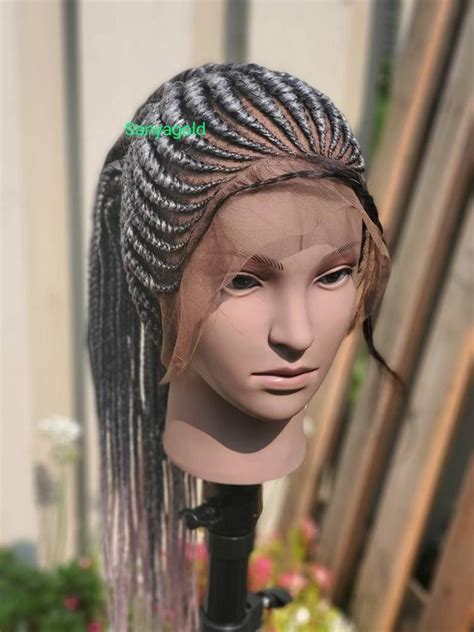 full lace cornrow wig braided wig braid wig all round etsy braids wig cornrows wigs