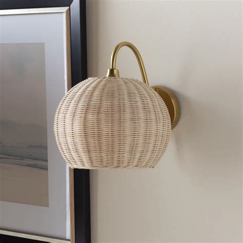Mina Wicker Wall Sconce Carons Beach House In 2021 Wall Sconces