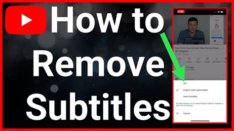 How To Turn Off Subtitles Closed Captions On Youtube Youtube